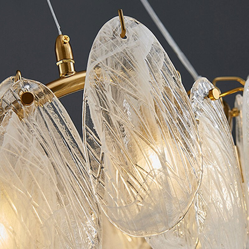 Zafferana Etnea | Round Smoke Gray Crystal Chandelier for Bedroom, White, 33.5"By Miron Demid LLC