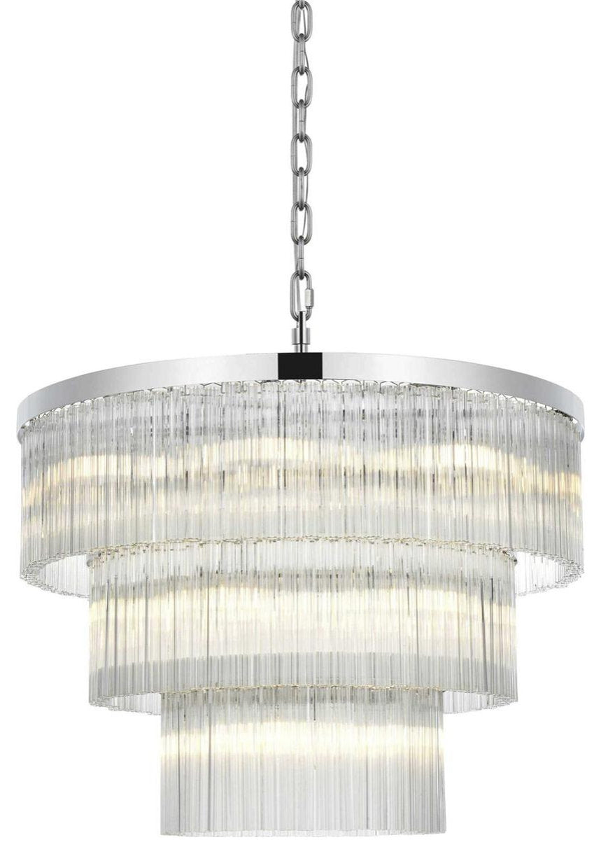 Harlow 18 Light Chandelier, Chrome, 3By Elegant Furniture & Lighting
