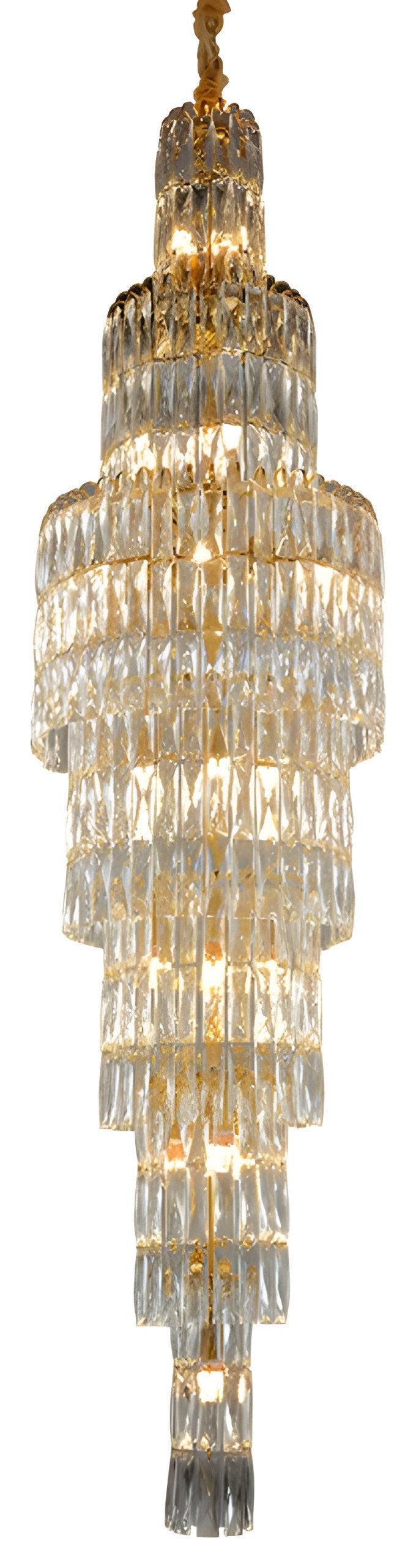 Pegli | New Luxury Long Crystal Chandelier for StairwayBy Miron Demid LLC