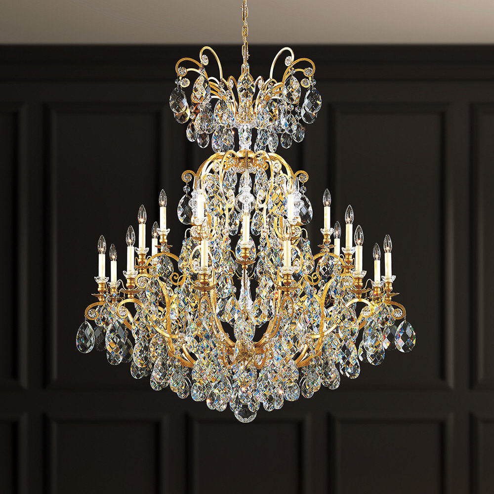 Schonbek 3774-22 25 Light Crystal Chandelier, Heirloom GoldBy Schonbek