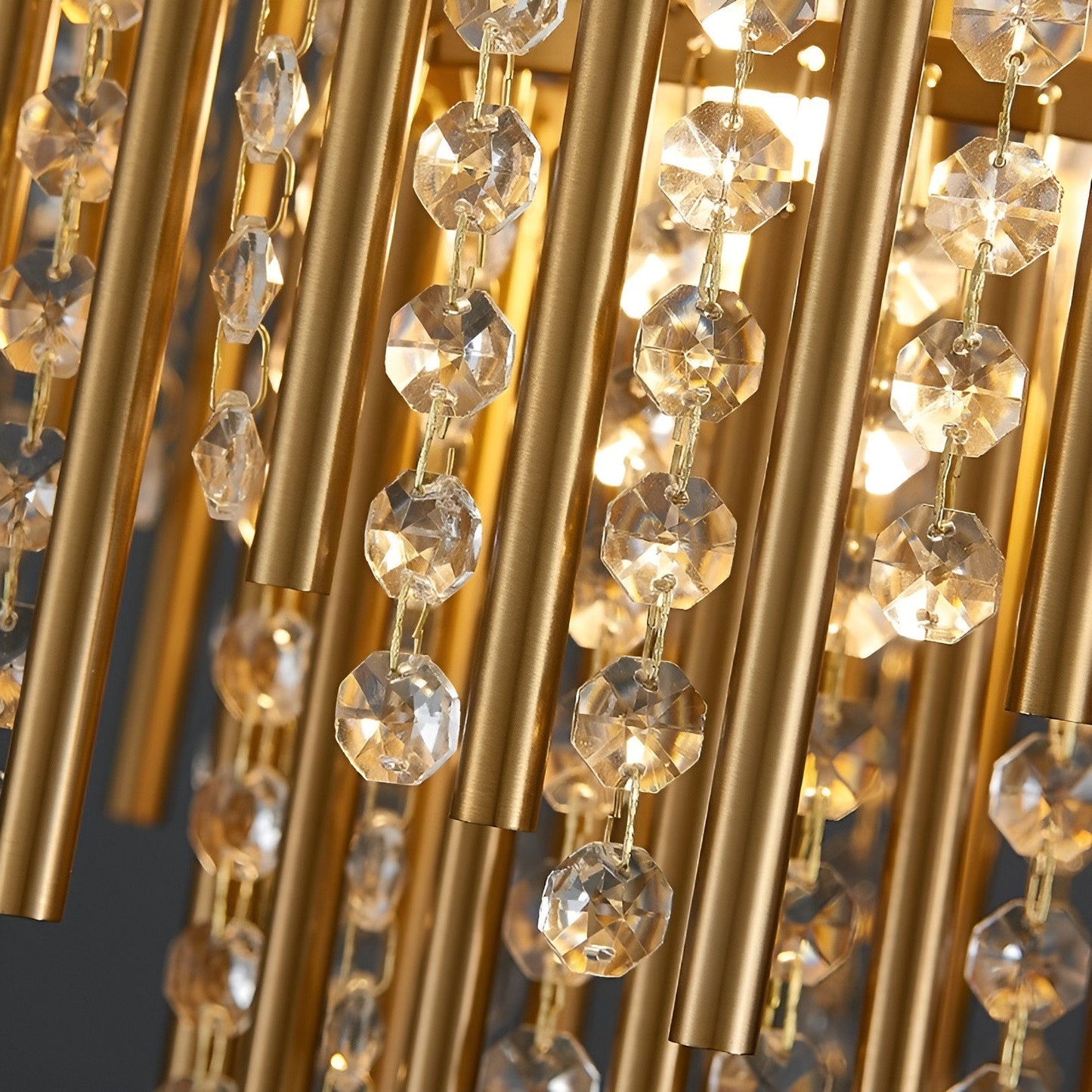 Antibes | Luxury Gold Chandelier With Crystal Balls, Cool Light, Non-DimmableBy Miron Demid LLC