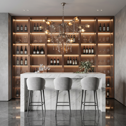 Vine-Inspired Crystal Round Chandelier