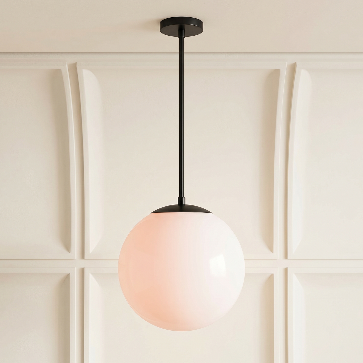 XL Glass Globe Pendant with Rod