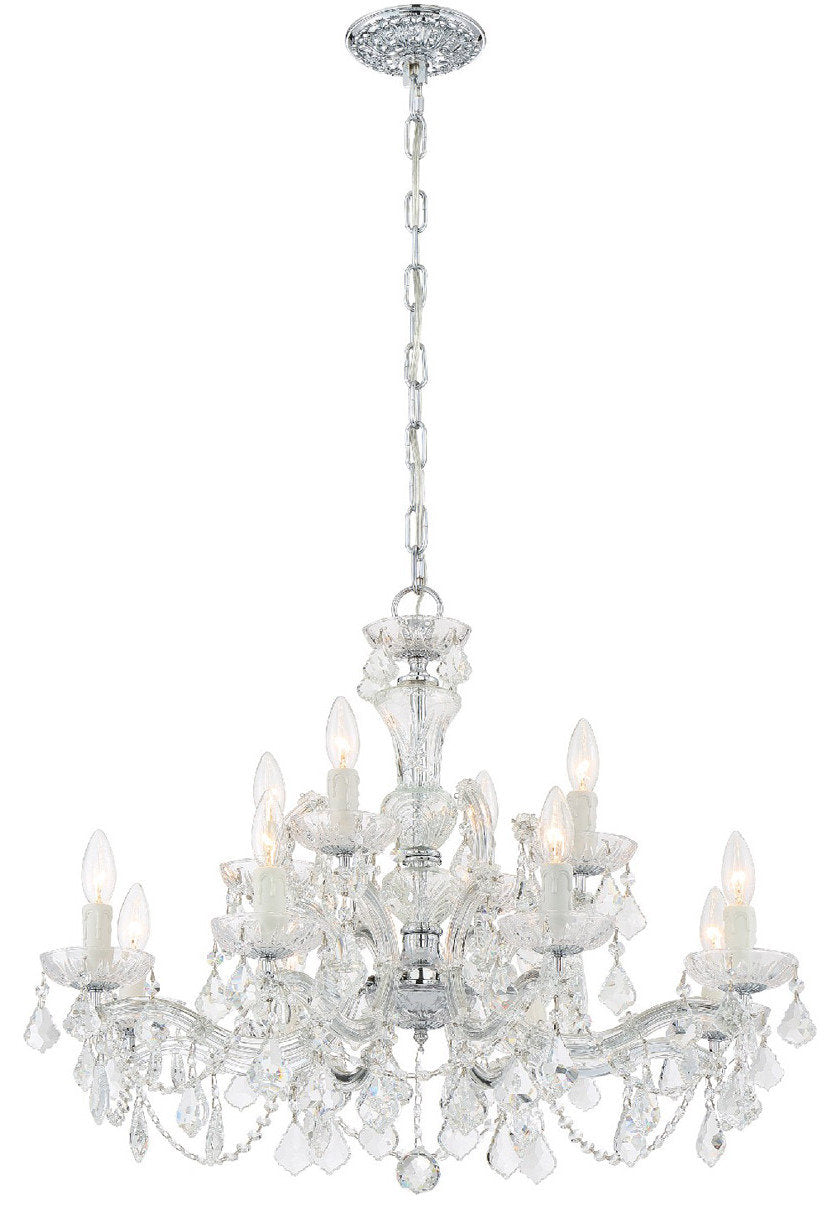Maria Theresa 12 Light Chandelier, Swarovski Spectra, Polished ChromeBy Crystorama Lighting