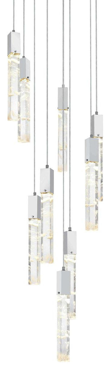 Aurora 9 Light Chandelier, ChromeBy Elegant Furniture & Lighting