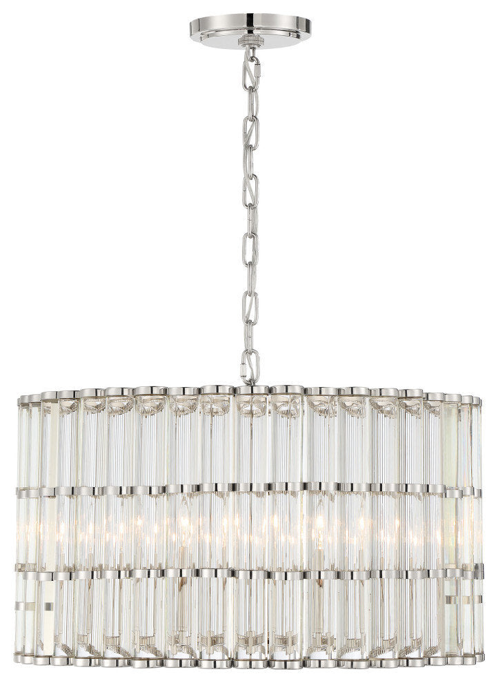 Crystorama Elliot 6-Light Chandelier Polished NickelBy Crystorama Lighting