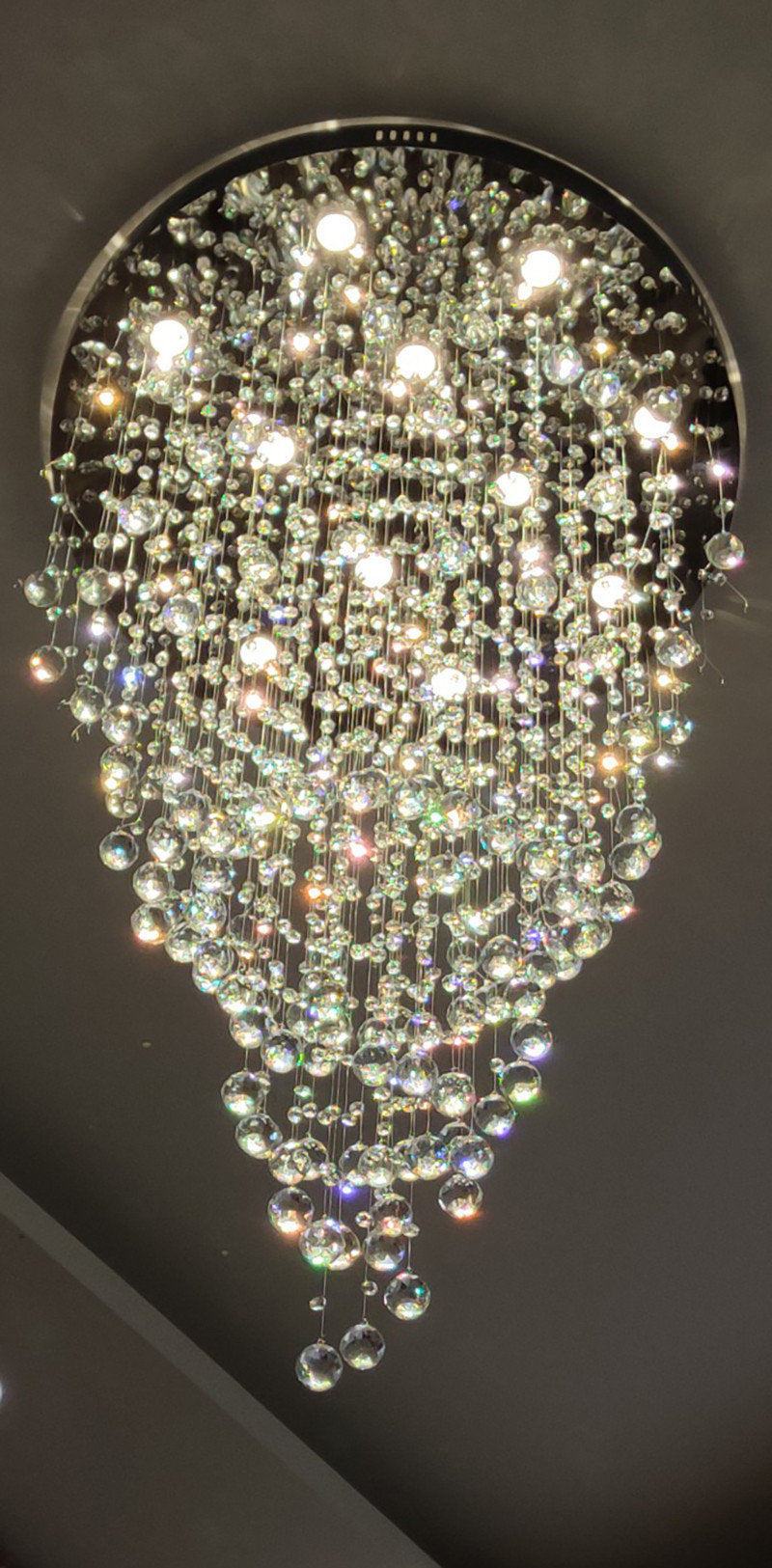 Le Tignet | Creative Large Raindrops Crystal Chandelier, 16 Bulbs, Warm LightBy Miron Demid LLC