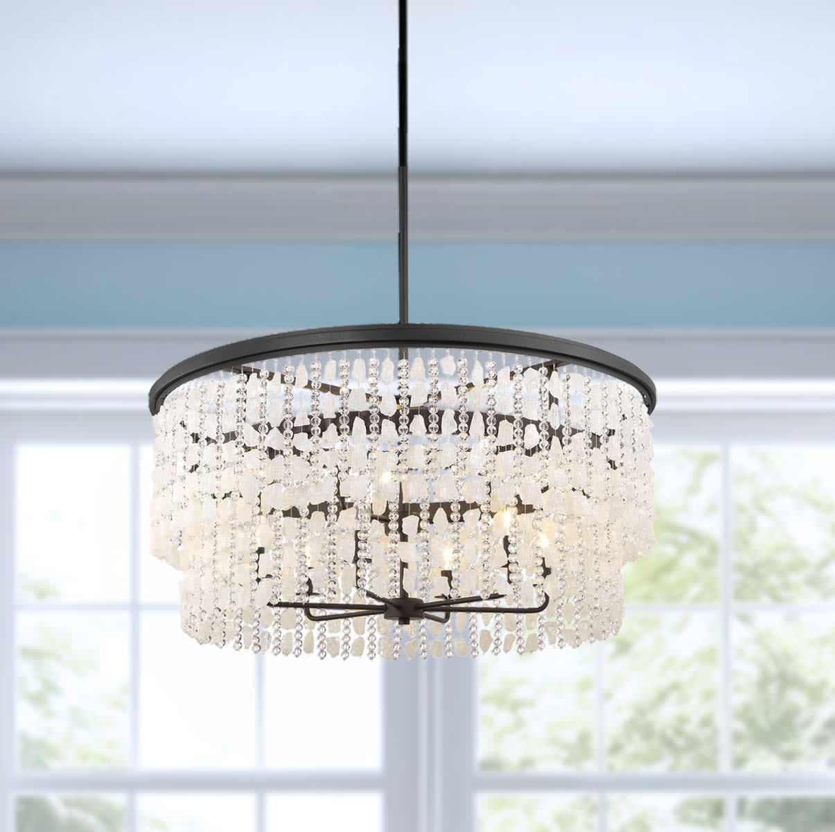 Minka Lavery 6706 Shimmering Elegance 9 Light 36"W Crystal - Sand CoalBy Minka Aire