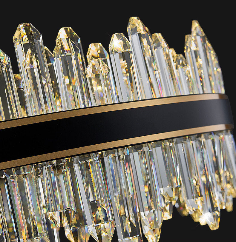 Ingria | Modern Ring LED Crystal Chandelier for Living Room, Dining Room, Dia39.4"By Miron Demid LLC
