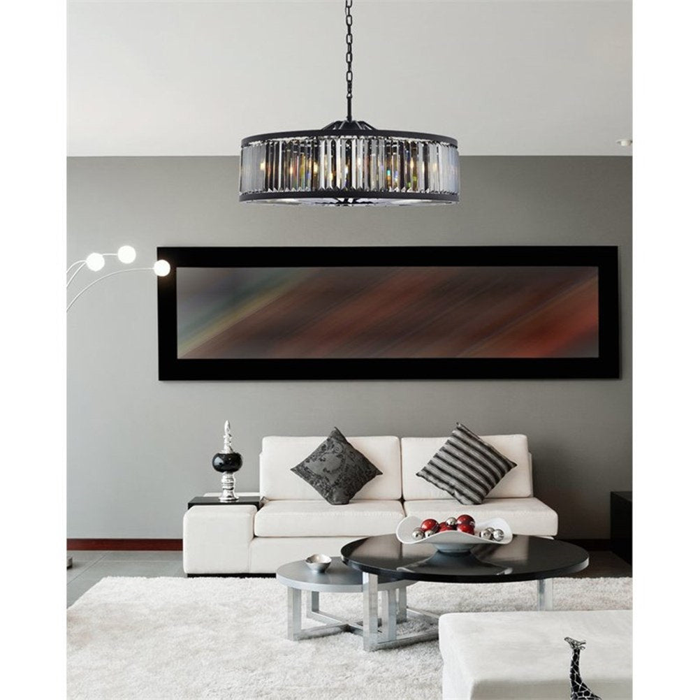 Urban Classic Chelsea 10-Light Metal Royal Cut Chandelier in Matte BlackBy Urban Classic