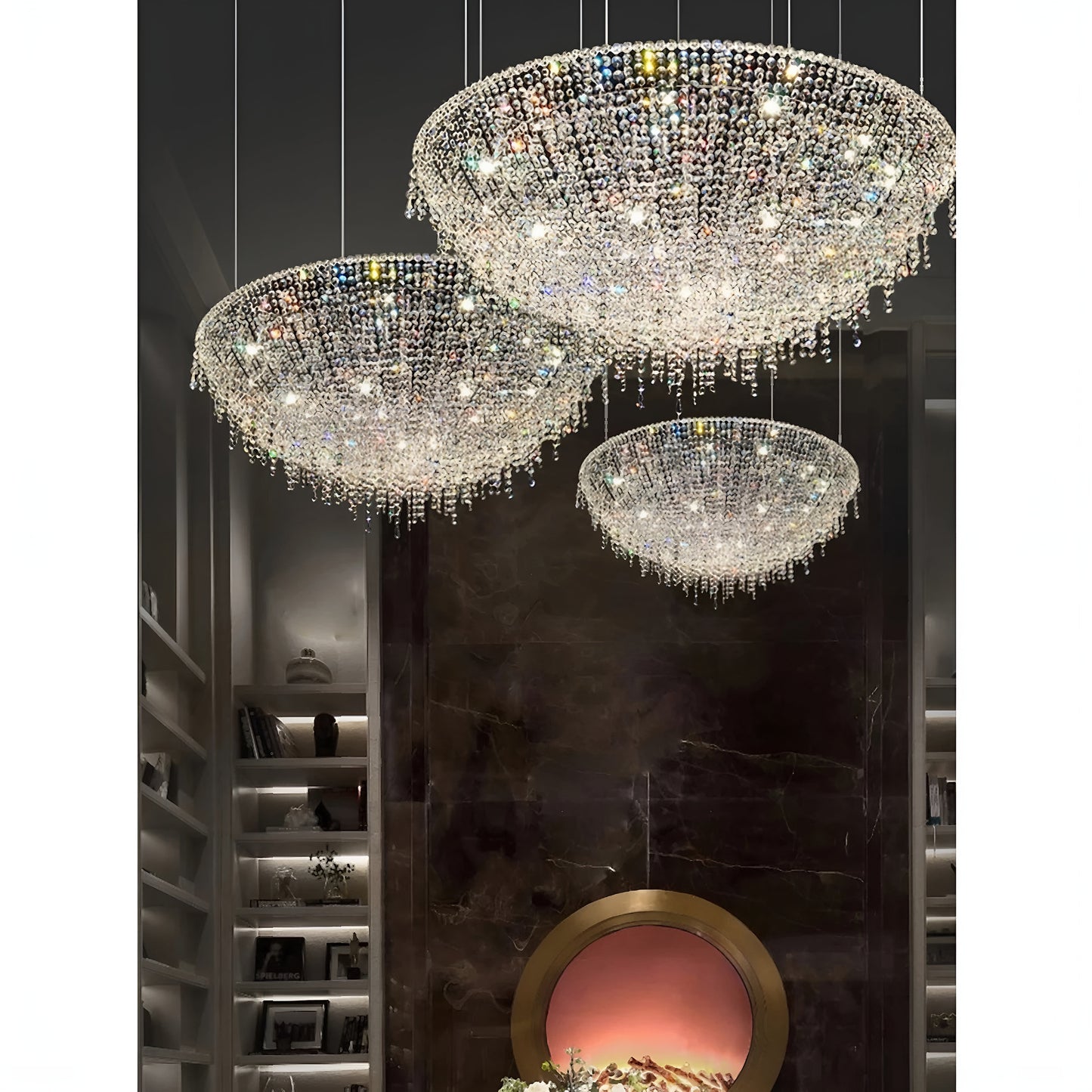 Bendejun | Luxury Brilliant Drops Crystal Chandelier, Dia23.6xh11.8", Warm LightBy Miron Demid LLC