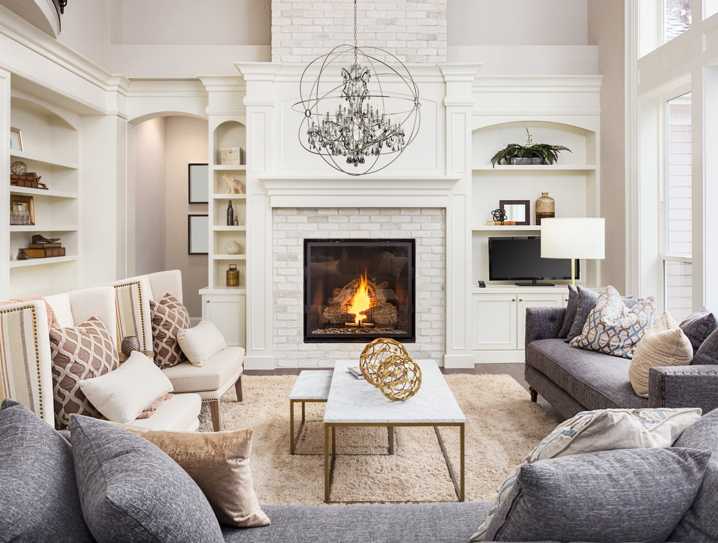 Elegant Lighting 1130G60-SS/RC Geneva 25 Light 60"W Crystal - Polished NickelBy Elegant Furniture & Lighting