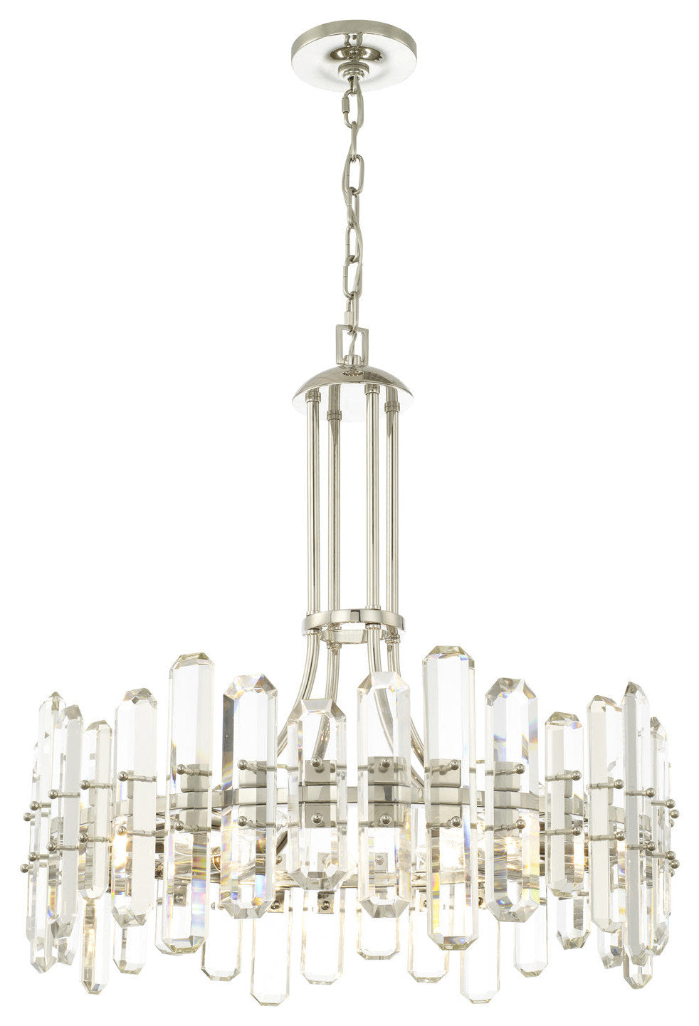 Crystorama Lighting Group BOL-8888 Bolton 8 Light 25"W Crystal - Aged BrassBy Crystorama Lighting