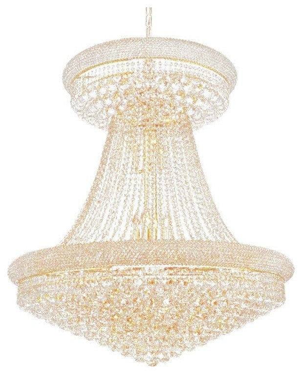 Elegant Primo 28-Light Gold Chandelier Clear Royal Cut CrystalBy Elegant Furniture & Lighting