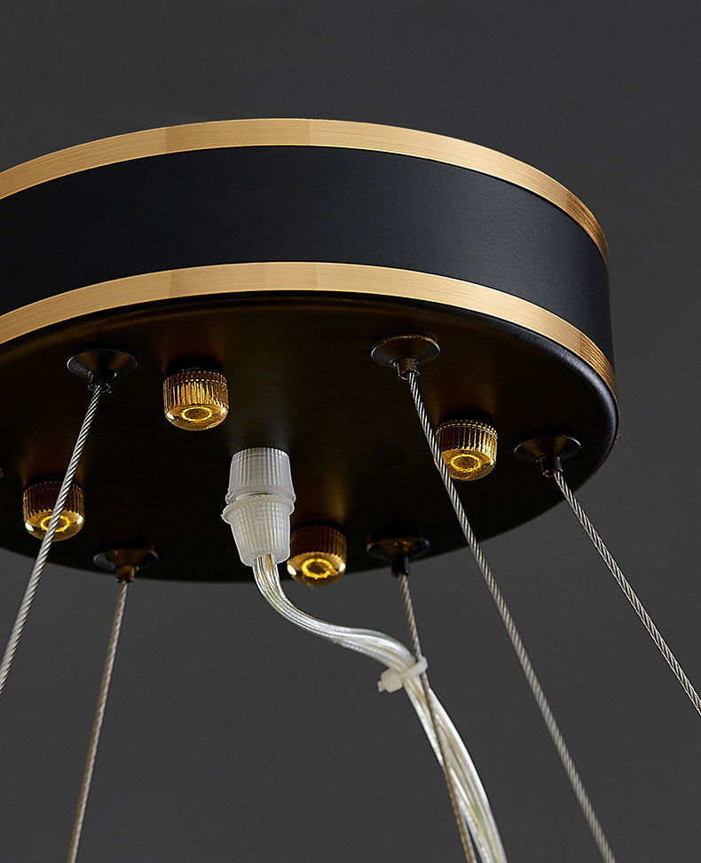 Ingria | Modern Ring LED Crystal Chandelier for Living Room, Dining Room, Dia39.4"By Miron Demid LLC