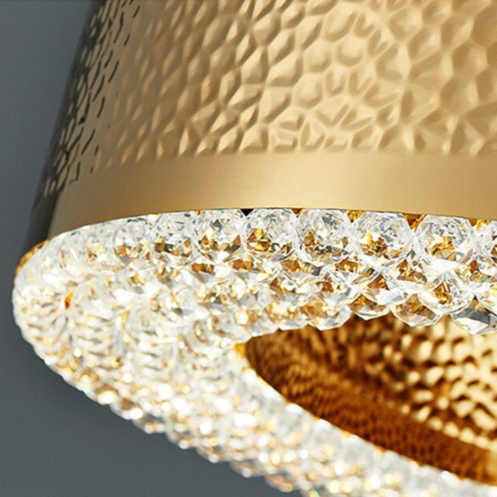 Giovanni Gold Plated Crystal Chandelier, Diameter 32"By MORSALE