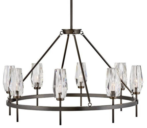 Ana 8 Light Large Chandelier in Modern-Glam Style, 36"Wx24.75"HBy Hinkley