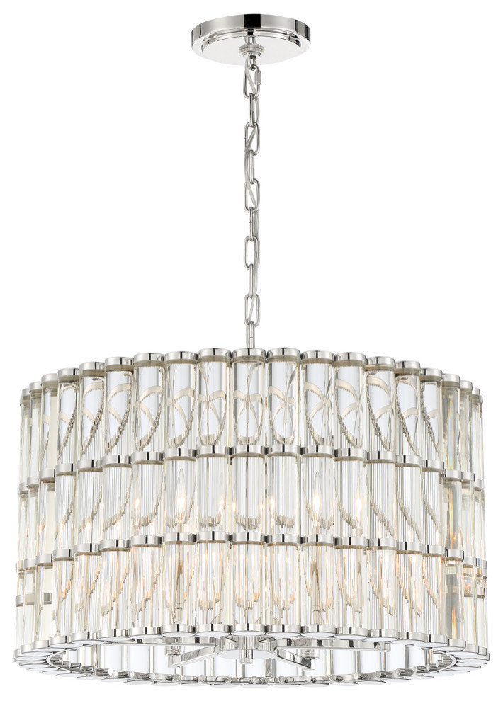Crystorama Elliot 6-Light Chandelier Polished NickelBy Crystorama Lighting