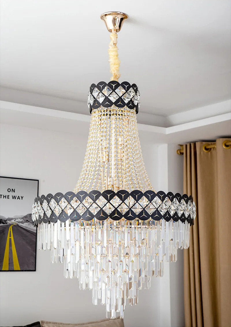 Chateauneuf-Grasse | Classical Duplex Crystal Chandelier, Dia39.4xh59.06" / Dia100xh150cm, Cool LightBy Miron Demid LLC