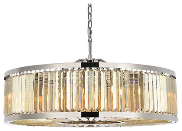 Urban Classic Chelsea 10-Light Metal Royal Cut Chandelier in Polished NickelBy Urban Classic