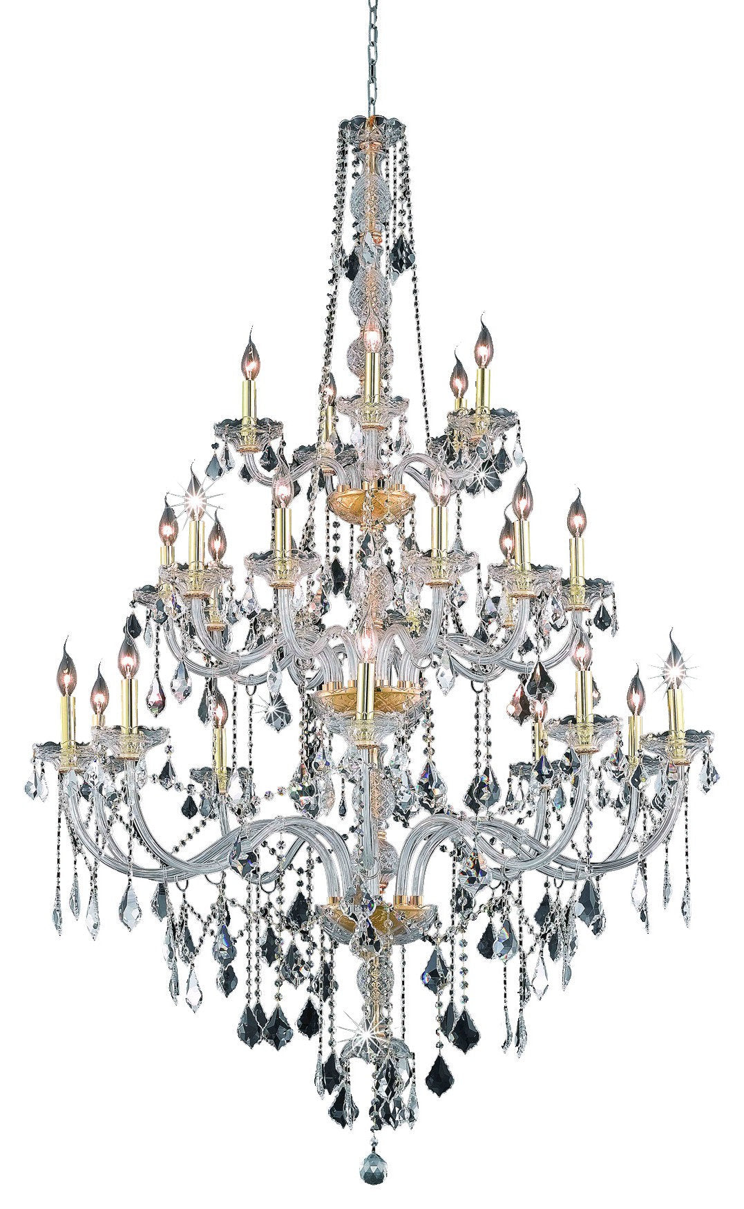 Verona 25-Light Gold Chandelier, Crystal: Royal CutBy Elegant Furniture & Lighting
