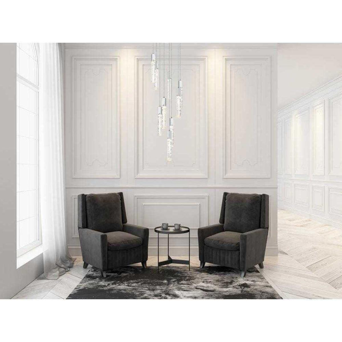 Aurora 9 Light Chandelier, ChromeBy Elegant Furniture & Lighting