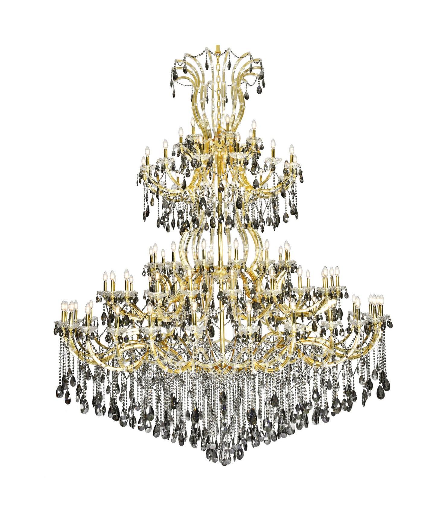 Elegant Lighting 2803G120-SS/RC Maria Theresa 84 Light 96"W - GoldBy Elegant Furniture & Lighting