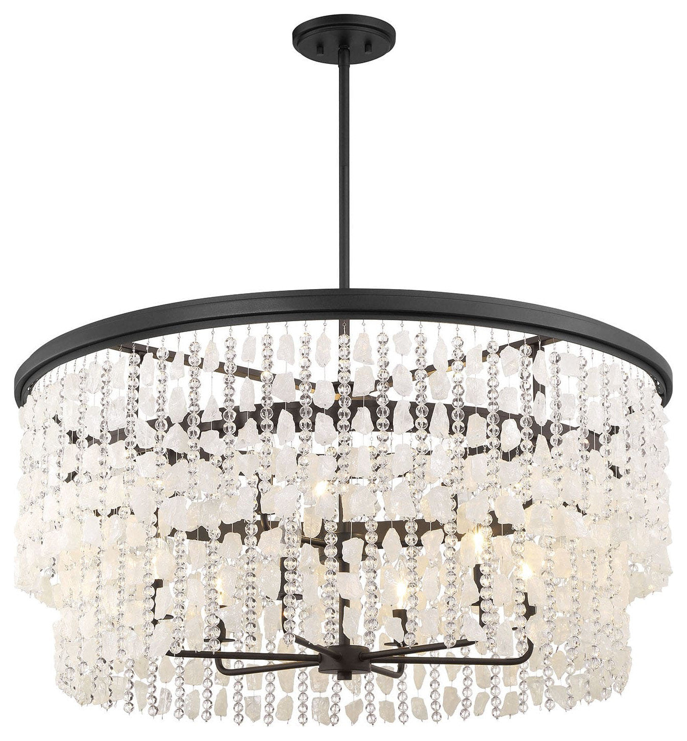 Minka Lavery 6706 Shimmering Elegance 9 Light 36"W Crystal - Sand CoalBy Minka Aire
