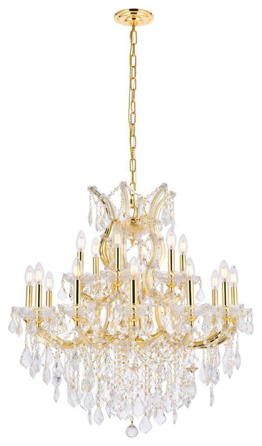 Elegant Lighting 2800D30/RC Maria Theresa 19 Light 30"W Crystal - ChromeBy Elegant Furniture & Lighting