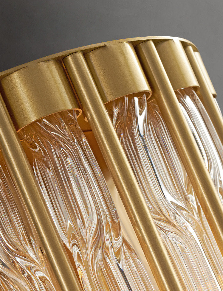 Luxury Golden Crystal Wall Lamp, L7.1xw4.7xh23.6", Cool LightBy Miron Demid LLC