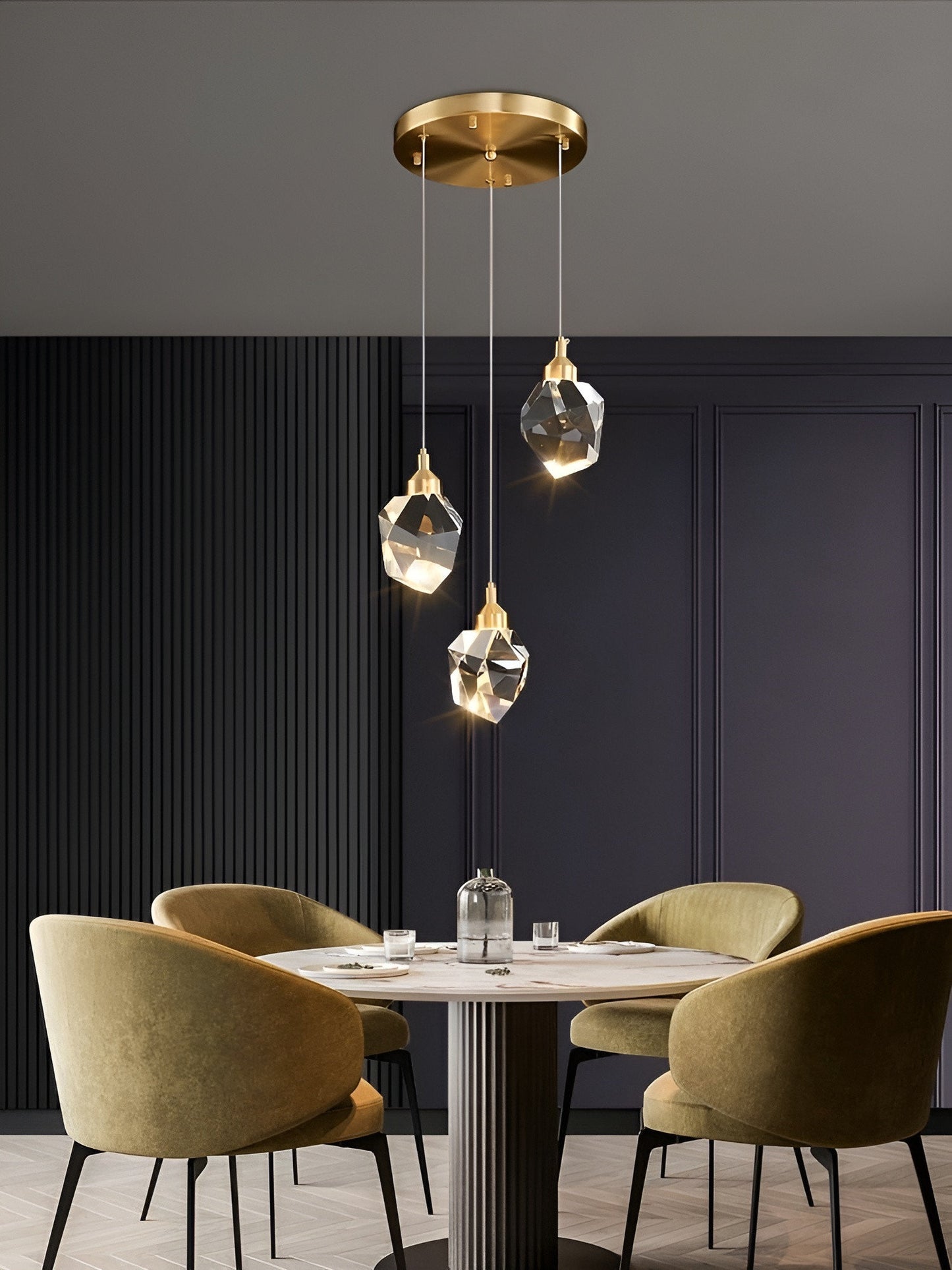 Luxury Diamond Crystal Chandelier, 14 Lights Round, DimmableBy Miron Demid LLC