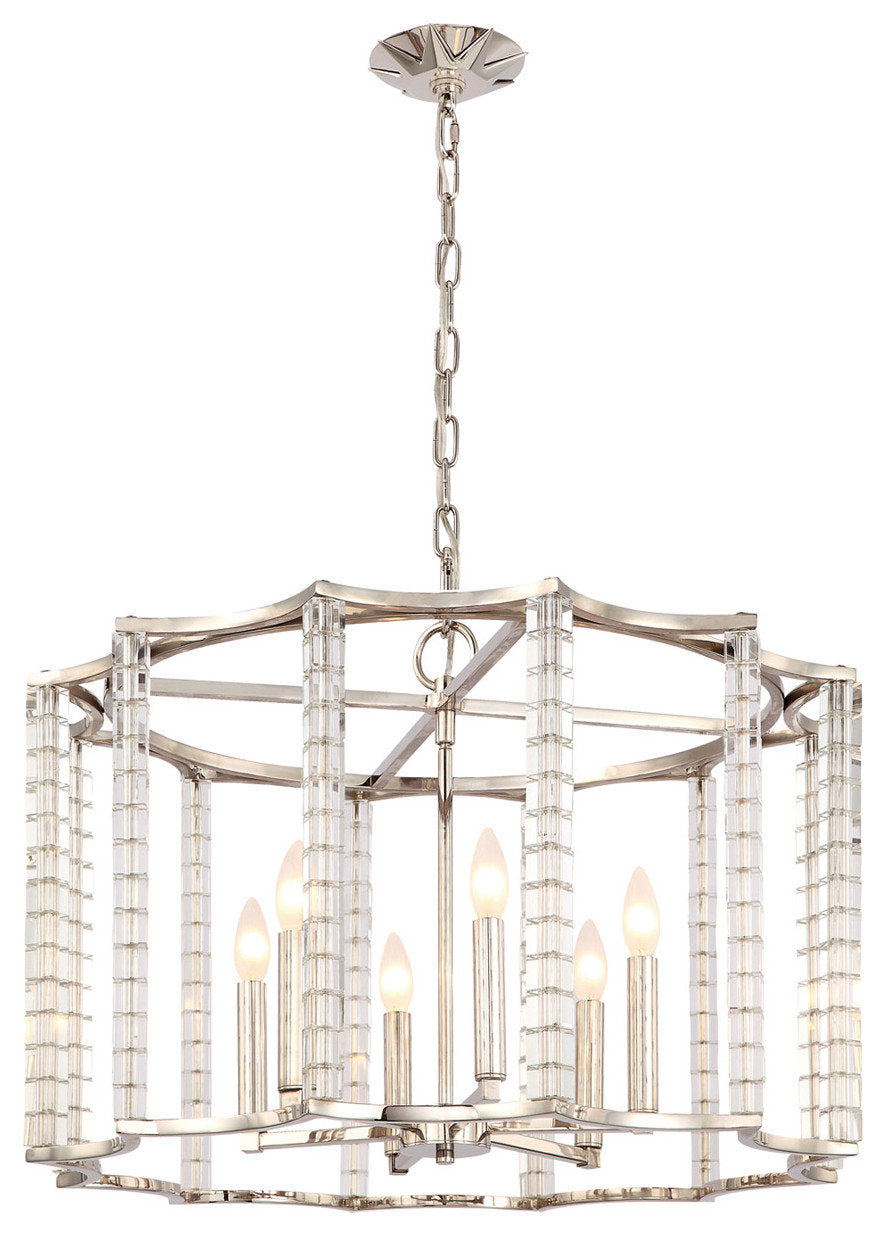 Carson 6 Light Chandelier, Polished NickelBy Crystorama Lighting