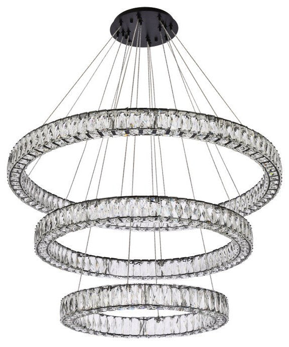 Modern Black 3-Light ChandelierBy Home Living