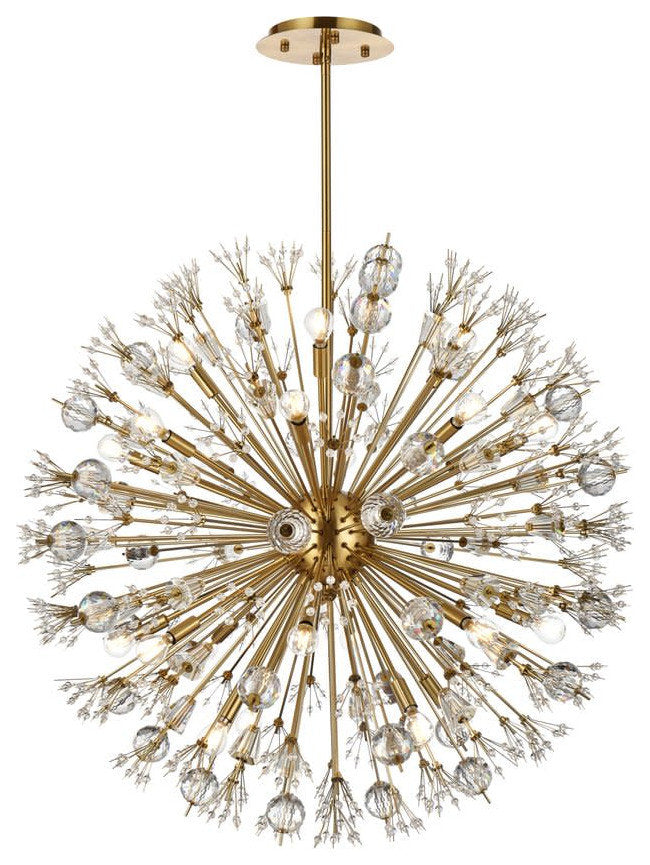 Elegant Lighting 2500D38 Vera 24 Light 38"W Crystal Sputnik - GoldBy Elegant Furniture & Lighting