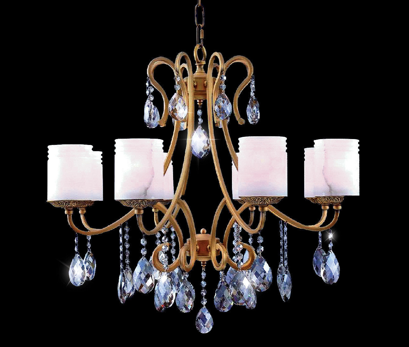 Artistry Lighting Wrought Iron Collection Crystal Chandelier, 30x27By Artistry Lighting