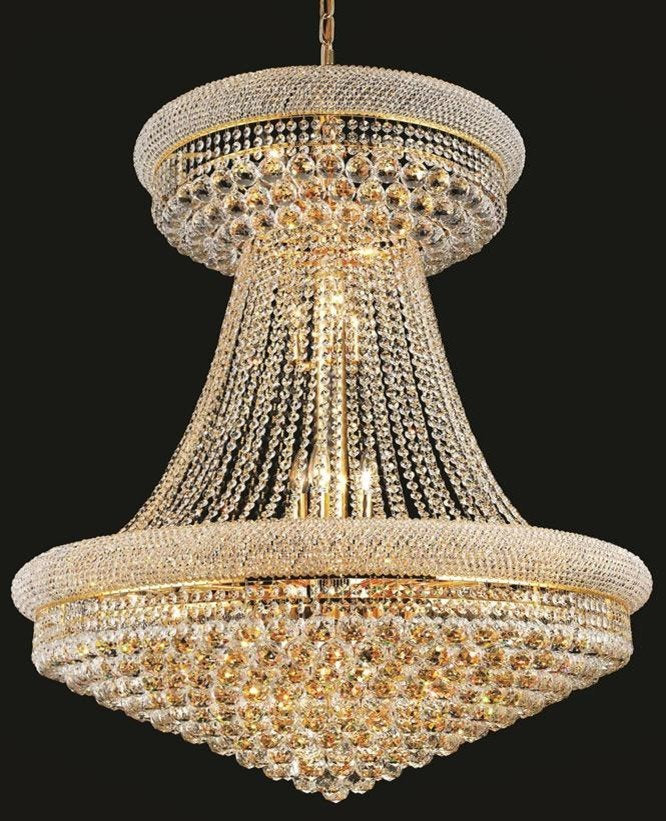 Elegant Primo 28-Light Gold Chandelier Clear Royal Cut CrystalBy Elegant Furniture & Lighting