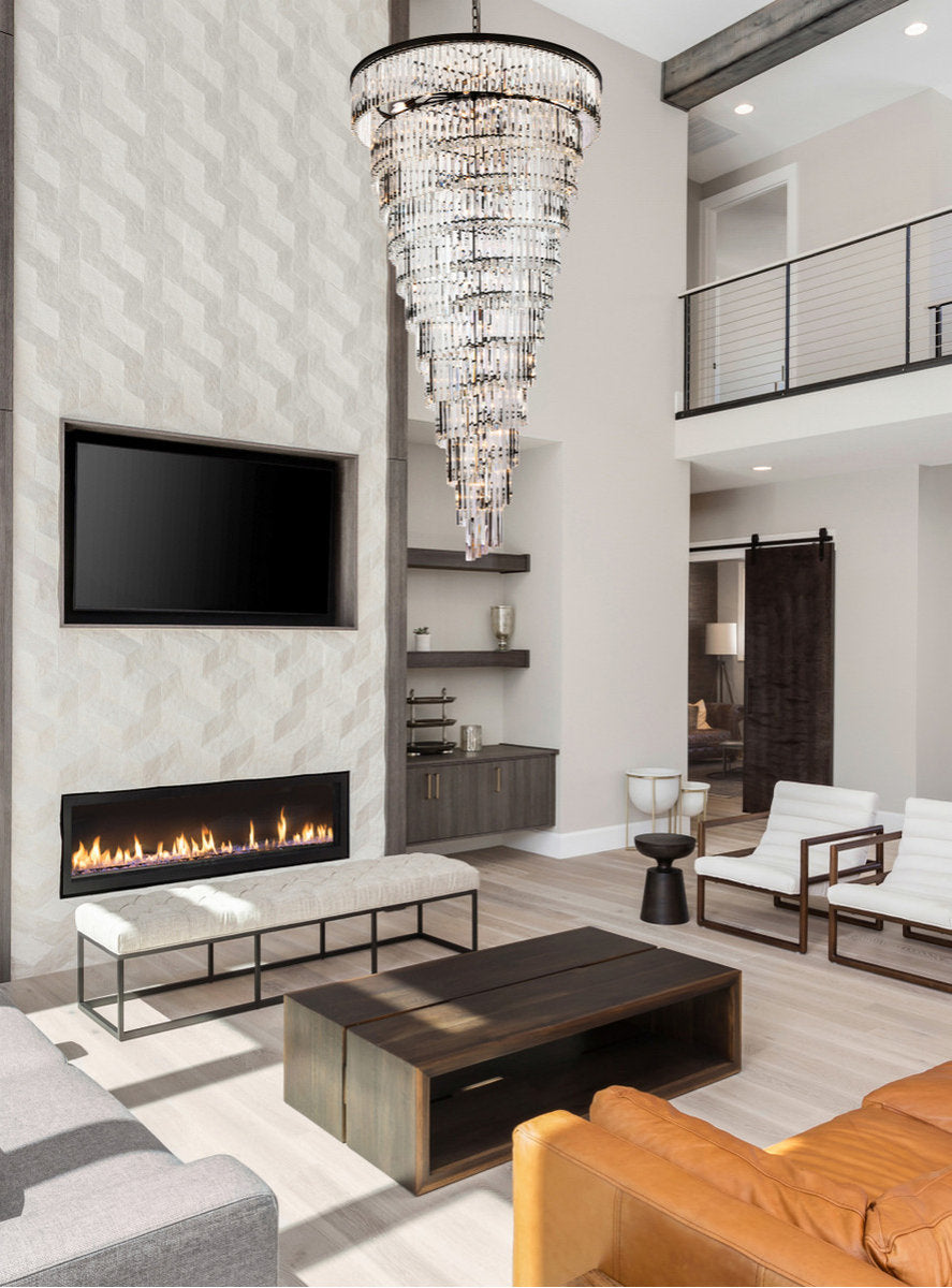 Elegant Lighting Sydney 48" Spiral Crystal ChandelierBy Elegant Furniture & Lighting