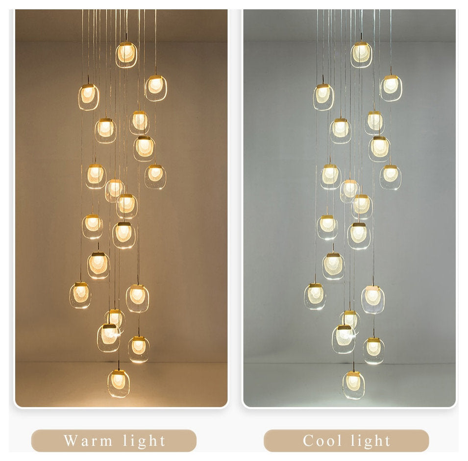 MIRODEMI? Vernazza Creative Staircase Crystal Chandelier, 15 LightsBy Miron Demid LLC