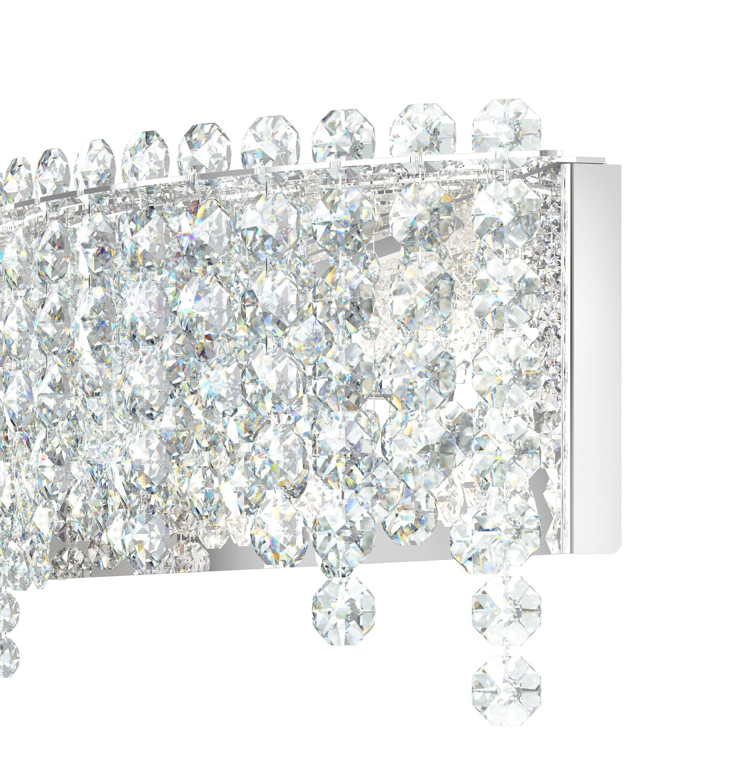 Schonbek Ch3640N-401H 6 Light Crystal Sconce, Polished Stainless SteelBy Schonbek