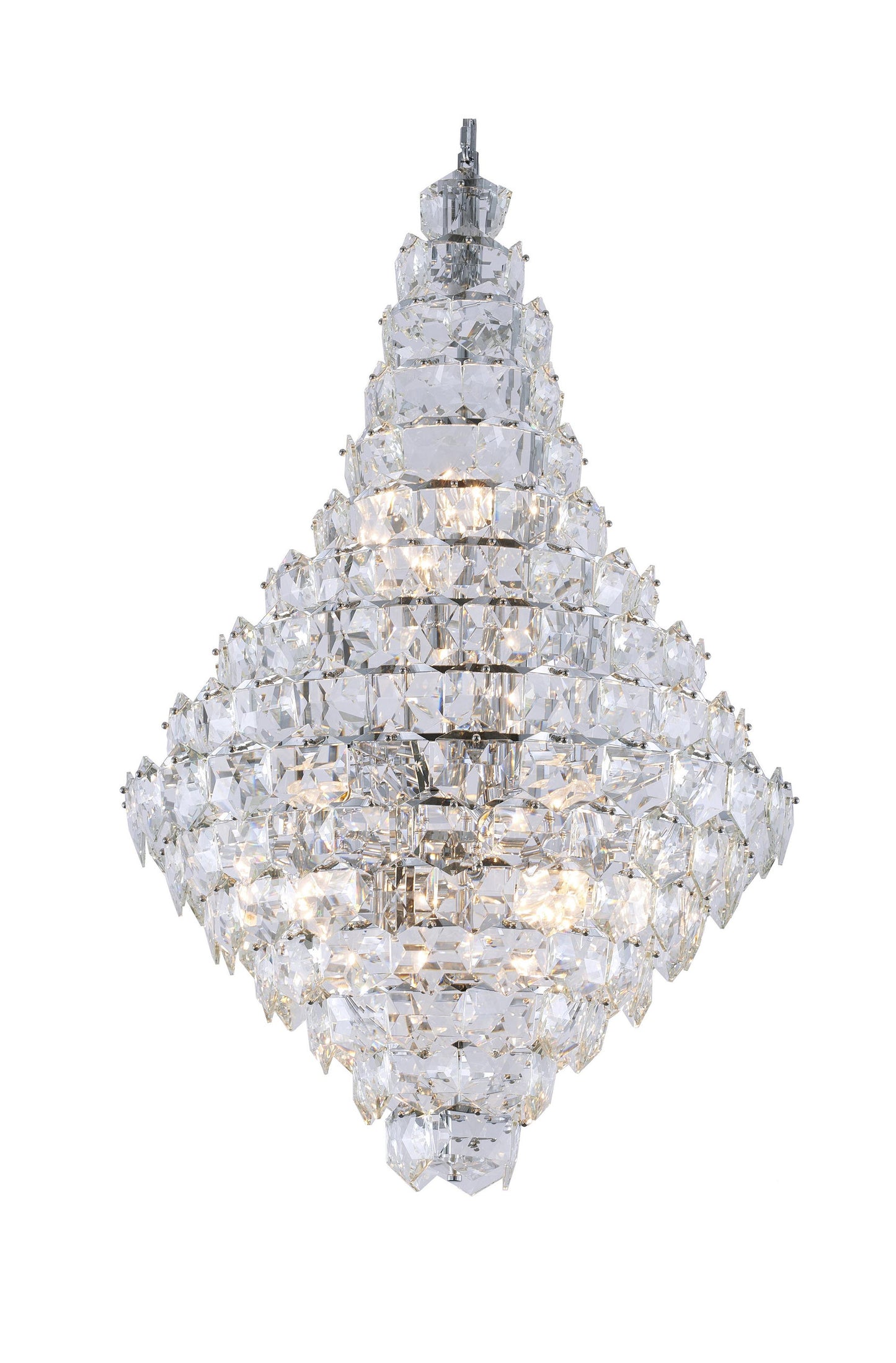 27-Light Chrome Crystal ChandelierBy Design Living