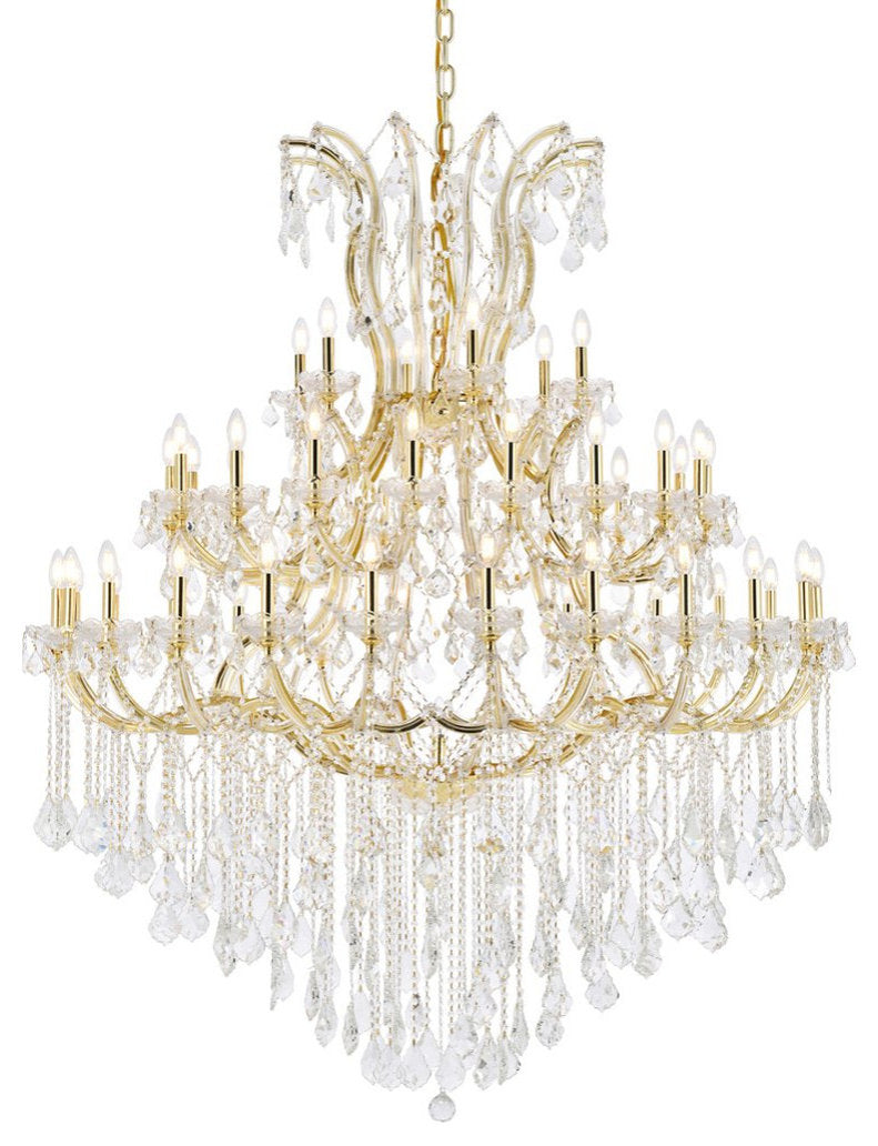 Elegant 2800G60G/RC Maria Theresa 49-Light Gold Chandelier ClearBy Elegant Furniture & Lighting