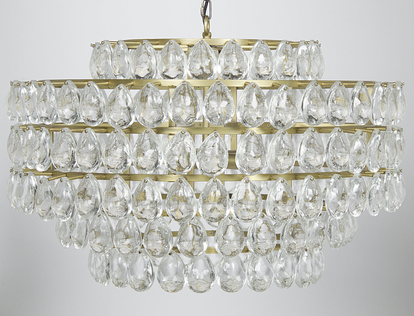 Linden Chandelier, Antique Brass, Metal and CrystalBy Noir