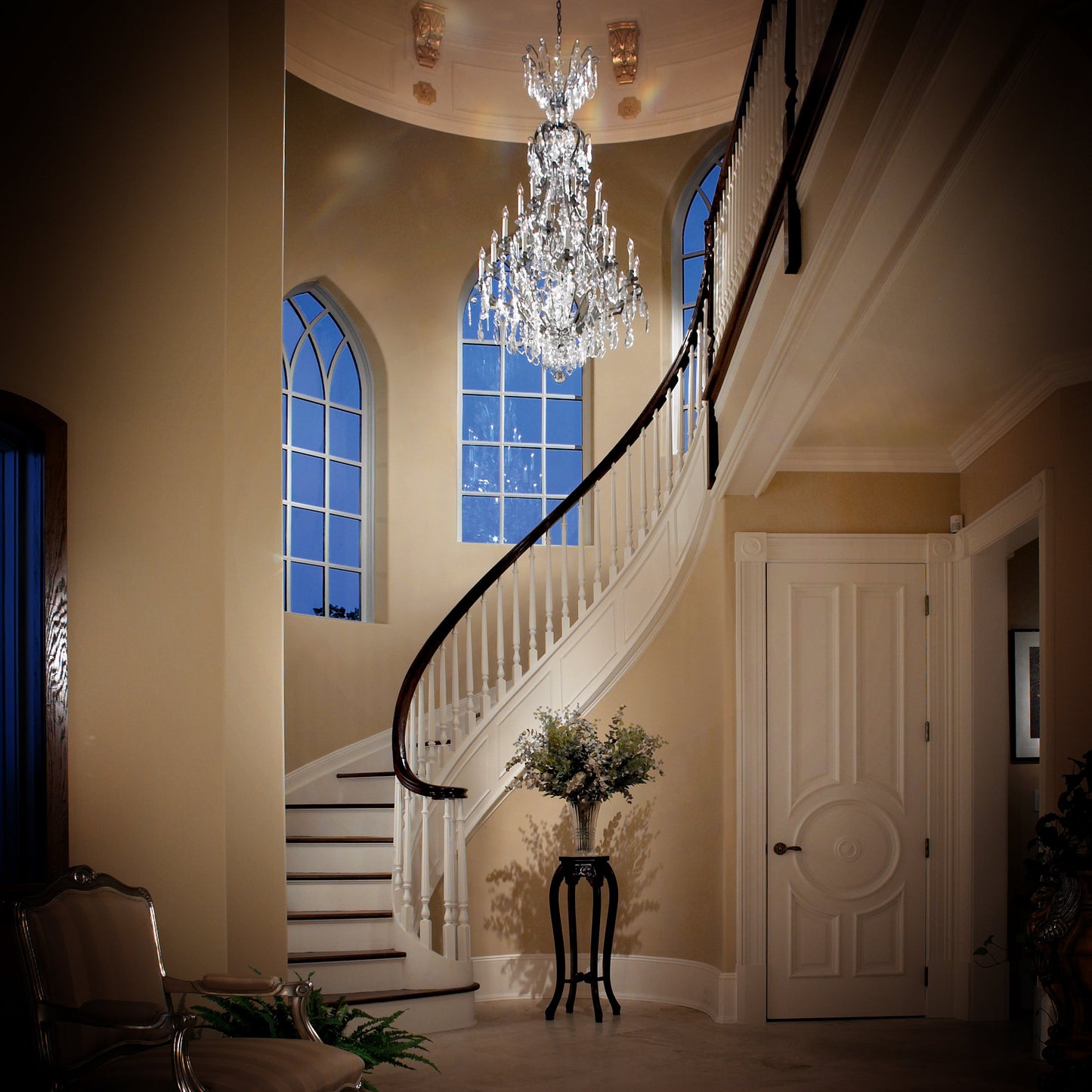 Schonbek 3783-48S 25 Light Crystal Chandelier, Antique SilverBy Schonbek