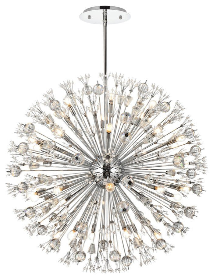 Elegant Lighting 2500D44 Vera 32 Light 44"W Crystal Sputnik - BlackBy Elegant Furniture & Lighting