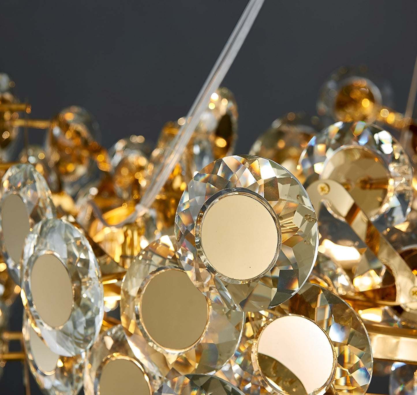 Alfano | Gold Creative Luxury Design Crystal LED Chandelier, Dia31.5"By Miron Demid LLC