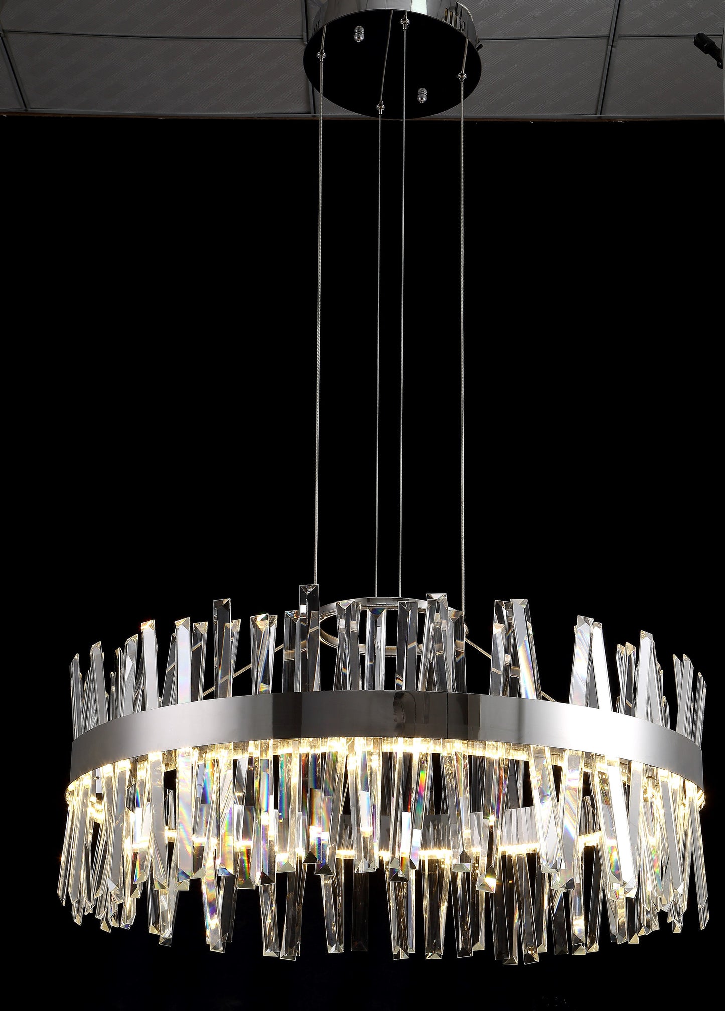 Beautiful Things Lighting Hammered Crystal Full Ring LED Chandelier BTL004By Beautiful Things Lighting