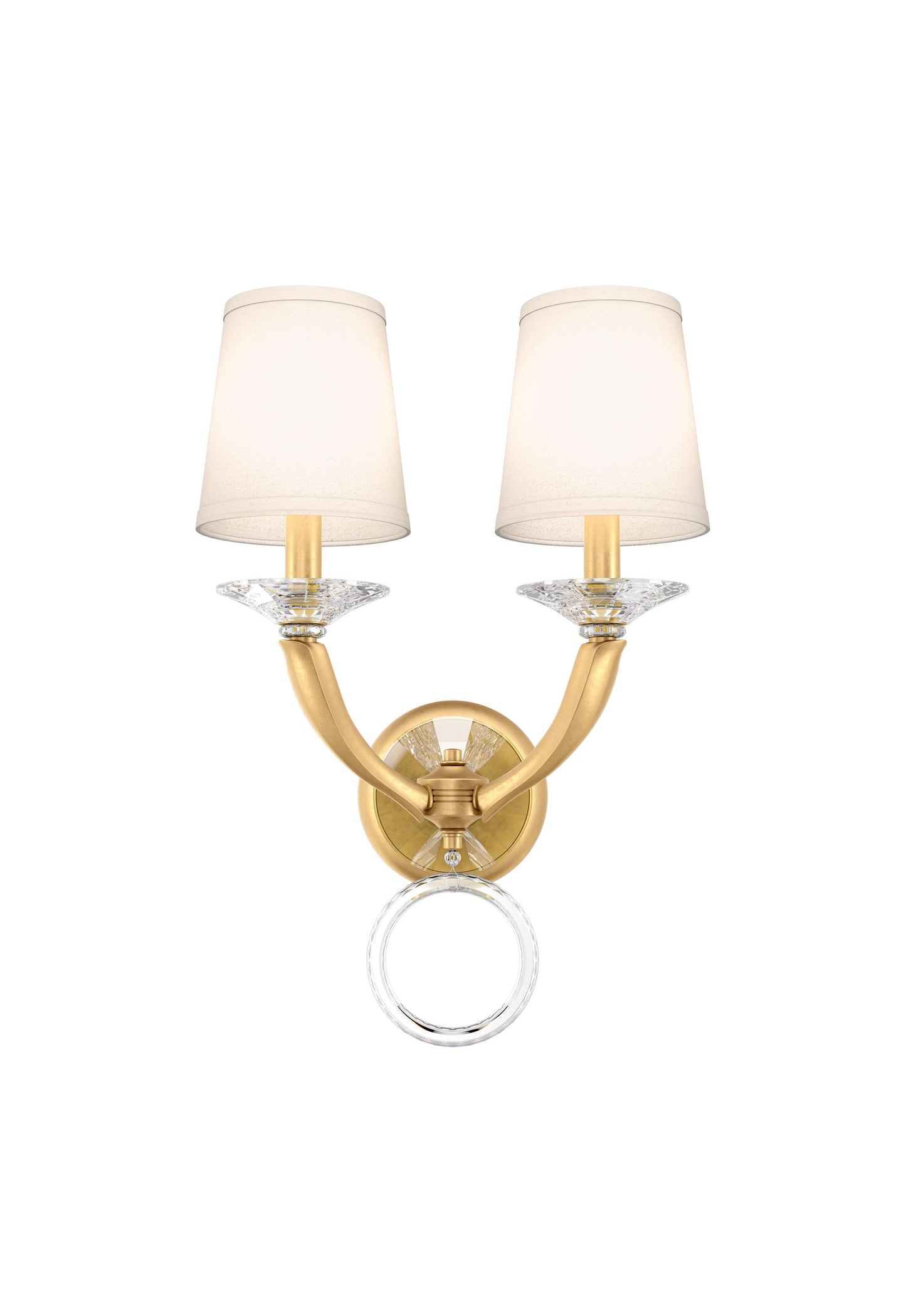 Schonbek Ma1002N-22O 2 Light Crystal Sconce, Heirloom GoldBy Schonbek