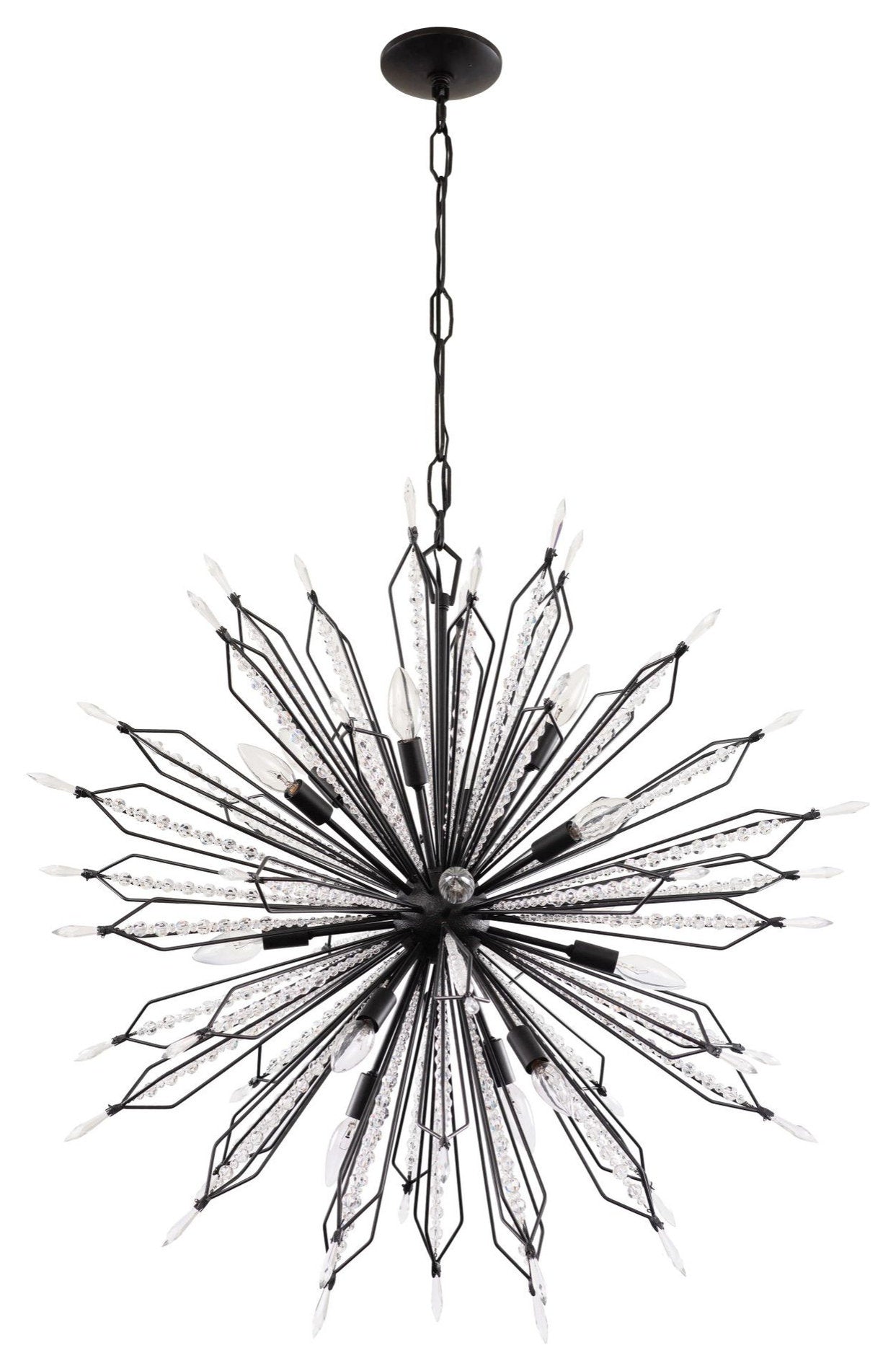 Varaluz 311P16 Orbital 16 Light 36"W Crystal Sputnik Chandelier - Gold DustBy Varaluz