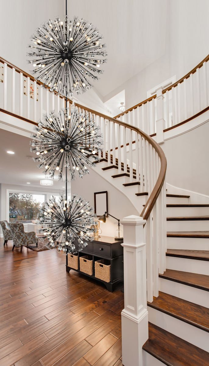 Elegant Lighting 48" Three Tiers Crystal Starburst ChandelierBy Elegant Furniture & Lighting