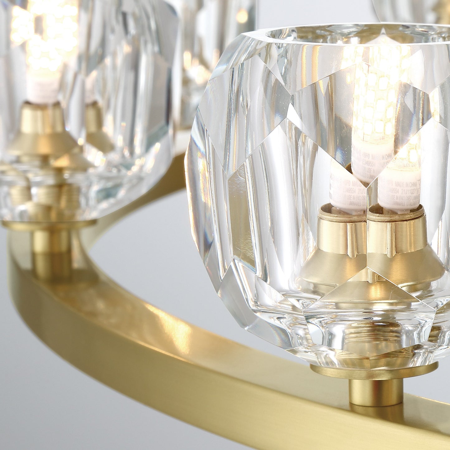 Aragon 12-Light Soft Brass Chandelier, Faceted Cut CrystalBy Crystorama Lighting